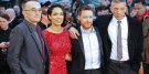 Danny Boyle, Rosario Dawson, James McAvoy und Vincent Cassel bei der TRANCE Premiere in London © 2013 20th Century Fox